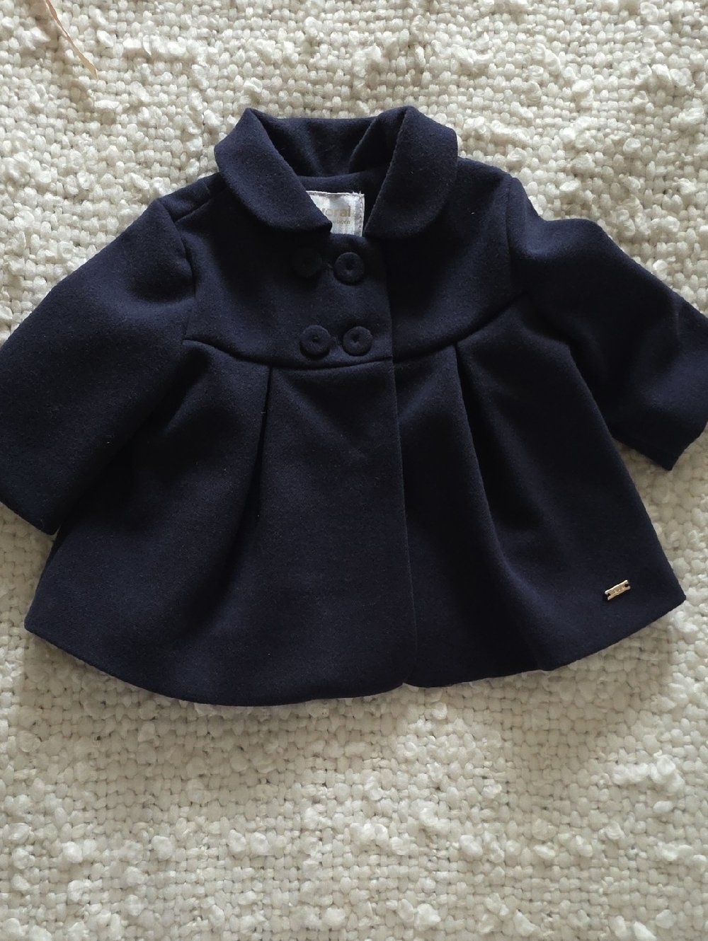Mayoral newborn  Navy Double-Breasted Peacoat